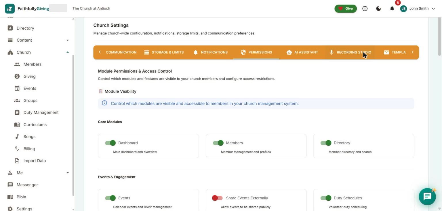 Permissions and access